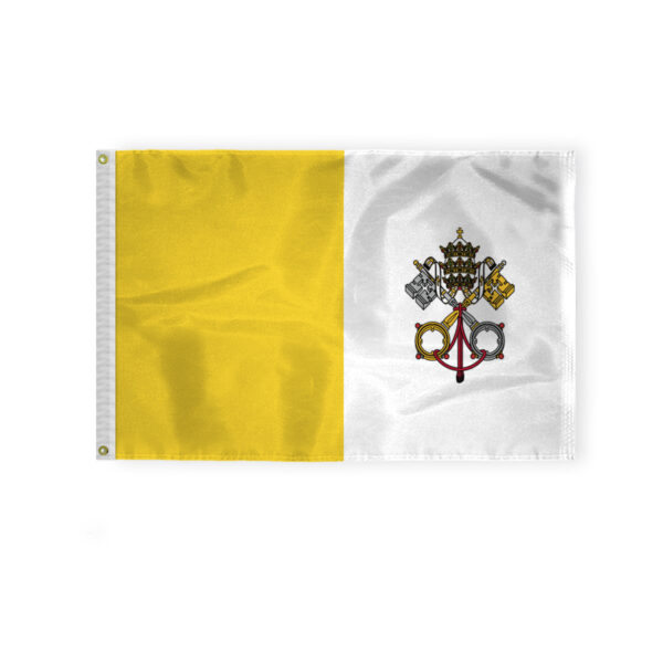 AGAS Flags 2'x3' Ft Papal Flag, Printed on 200D Nylon