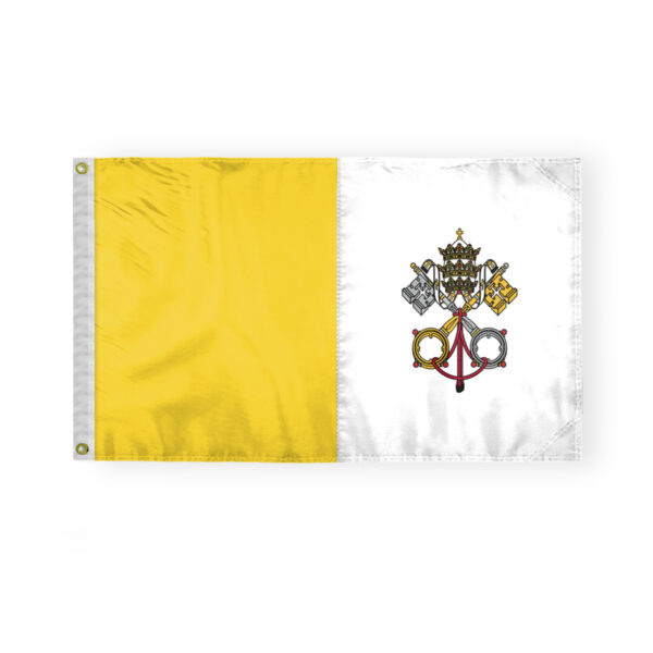 AGAS Flags 3x5 Ft Papal Flag, Double Sided, Double Layered Flag