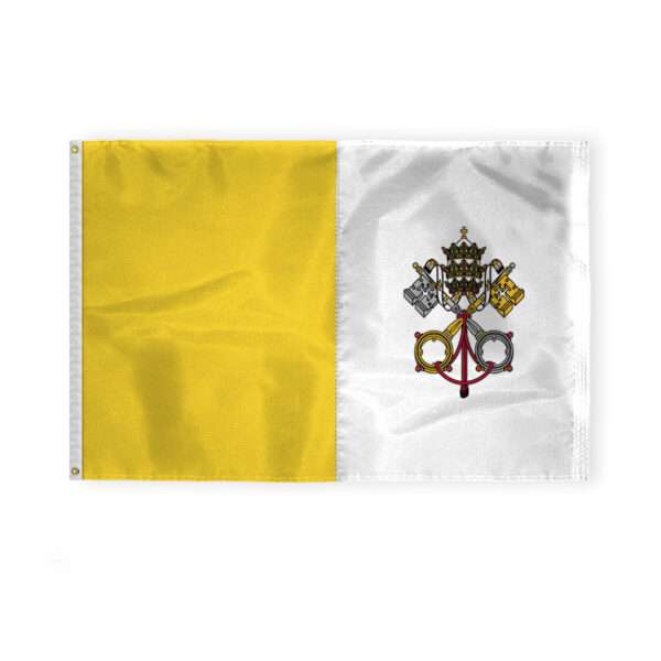AGAS Flags 4'x6' Ft Papal Flag, Double sided, double layered Heavy Duty Flag