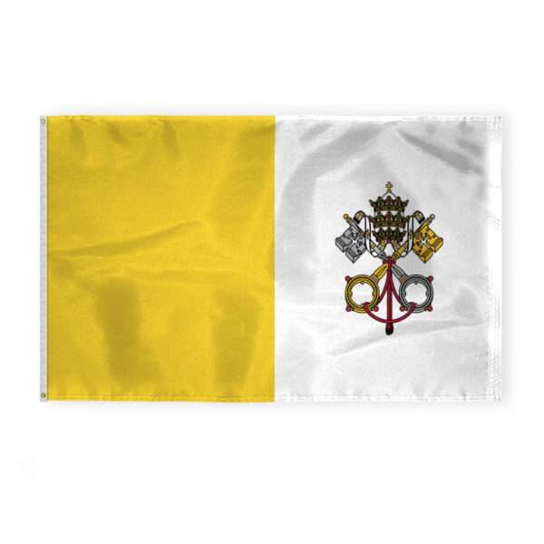 AGAS Flags 5'x8' Ft Papal Flag, Printed on 200D Nylon
