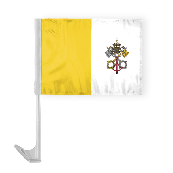 AGAS Flags 12"x16" Inch Papal Car Flag, Printed on Economy Polyester