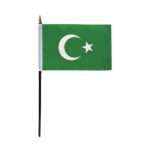 AGAS Flags 4"x6" Inch Islamic Stick Flag, Printed on Economy Polyester
