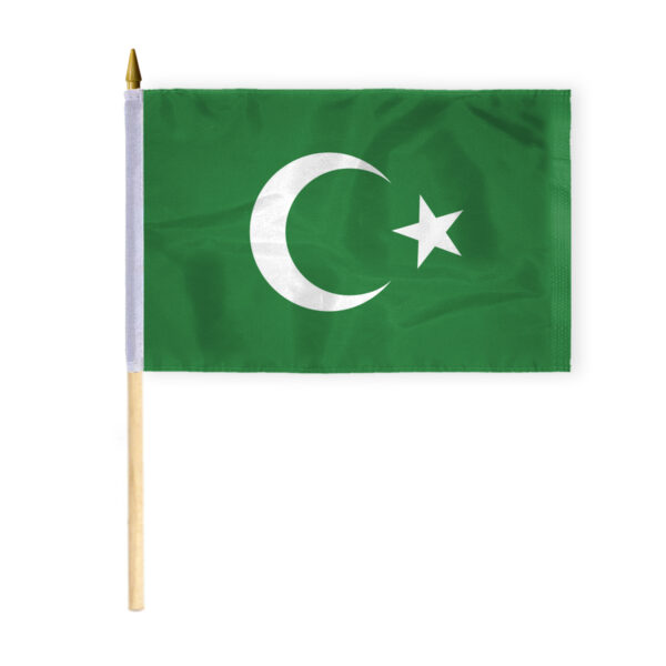 AGAS Flags 8"x12" Inch Islamic Stick Flag, Printed on Economy Polyester