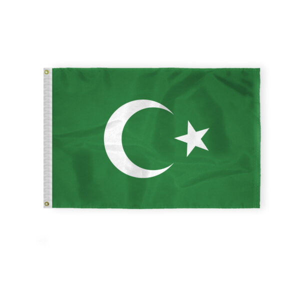 AGAS Flags 2'x3' Ft Islamic Flag, White Seal, Printed on 200D Nylon