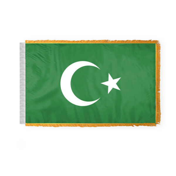 AGAS Flags 3'x5' Ft Islamic Flag, Ceremonial Flag, White Seal