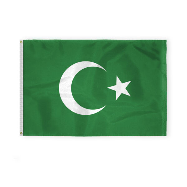 AGAS Flags 4'x6' Ft Islamic Flag, White Seal, Printed on 200D Nylon