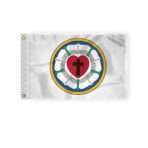 AGAS Flags 12"x18" Inch Lutheran Rose, Printed on Heavy Duty 200D Nylon
