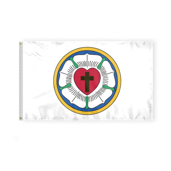 AGAS Flags 3'x5' Ft Lutheran Rose, Printed on Economy Polyester