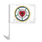 AGAS Flags 12"x16" Inch Lutheran Rose Car Flag, Printed on Economy Polyester