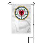 AGAS Flags 18"x12" Inch Lutheran Rose Garden Flag, Printed on 200D Nylon