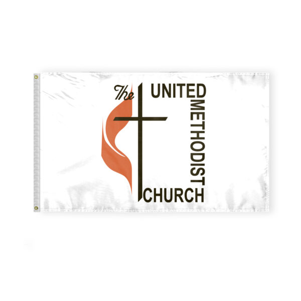 AGAS Flags 3'x5' Ft Methodist Flag, Printed on Economy Polyester