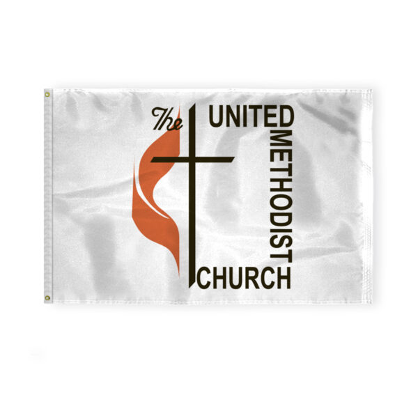 AGAS Flags 4'x6' Ft Methodist Flag, Printed on Heavy Duty 200D Nylon