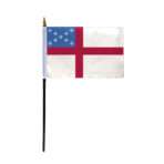 AGAS Flags- 4"x6" Inch Religious Flags- Episcopal Stick Flag