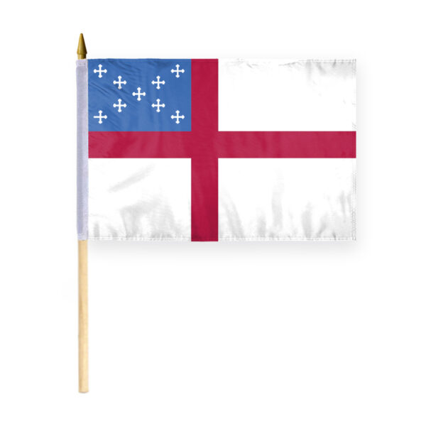 AGAS Flags- 12"x18" Inch Religious Flags- Episcopal Stick Flag