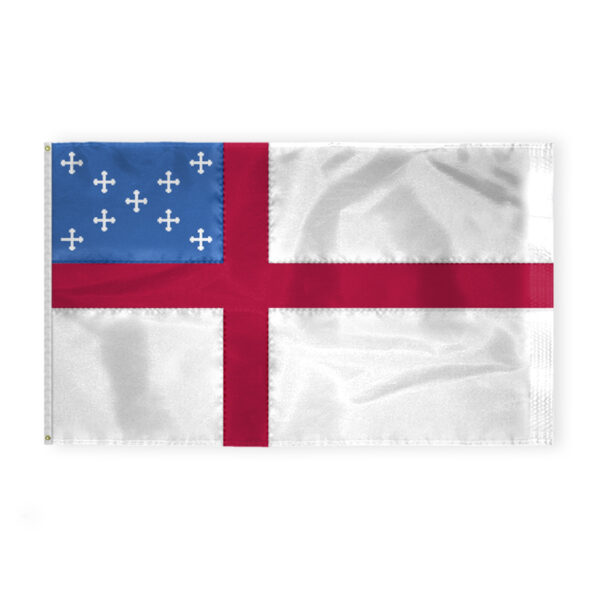 AGAS Flags 6'x10' Ft Episcopal Flag, Sewn Flag, Embroidered on 200D Nylon