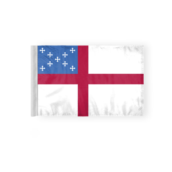 AGAS Flags 6"x9" Inch Episcopal Motorcycle Flag, Printed on Double Sided Wrap Knitted Polyester