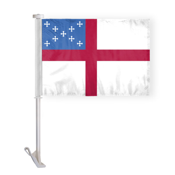 AGAS Flags 10.5"x15" Inch Episcopal Premium Car Flag, Printed on Double Sided Wrap Knitted Polyester