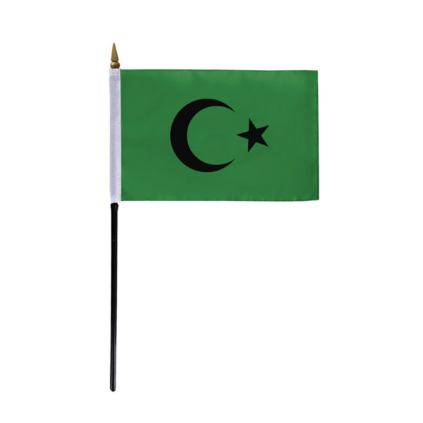 AGAS Flags 4"x6" Inch Islamic Black Seal Stick Flag