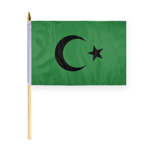 AGAS Flags 12"x18" Inch Islamic Black Seal Stick Flag, Printed on Economy Polyester