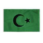 AGAS Flags 5'x8' Ft Islamic Flag Black Seal, Sewn Flag,Embroidered on 200D Nylon.