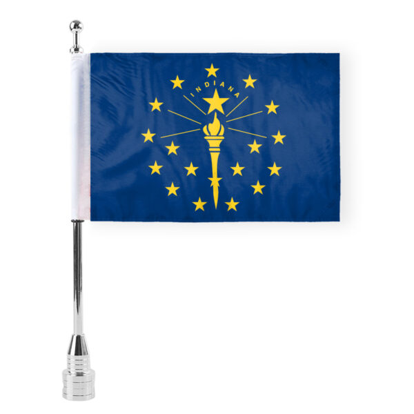 AGAS Indiana State Motorcycle Flag 6x9 inch