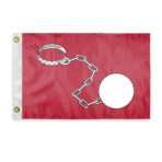 AGAS Wife Aboard Novelty Boat Flag - 12 x 18 inch - Double Sided Printed 200D Nylon - Solid Brass Eyelets Canvas Heading - Vivid Colors Fade Proof - Wife On Board Funny Boat Nautical Flag