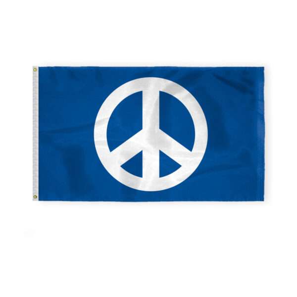 AGAS Anti War Peace Symbol Flag Blue - 3x5 ft Nylon