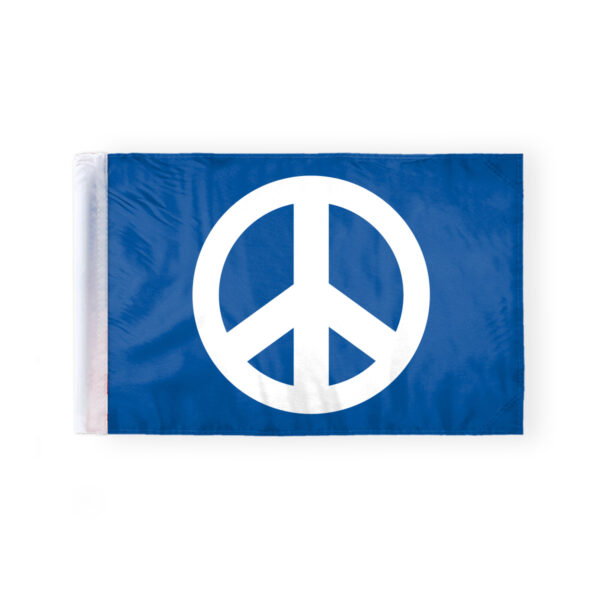 AGAS 6x9 inch Peace Sign Motorcycle Flag- Double Sided- Double Layered