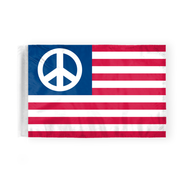 AGAS 6x9 inch American US USA Peace Motorcycle Flag- Double Sided