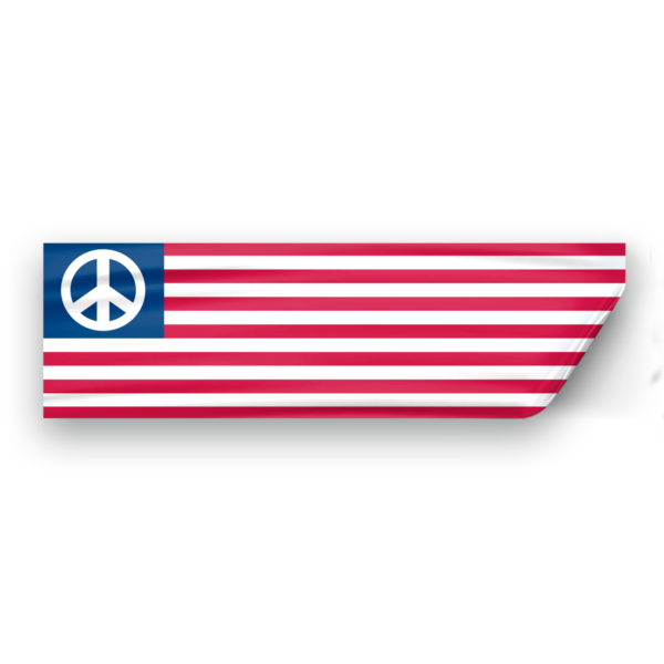 AGAS 3x10 inch American Peace Window Decals