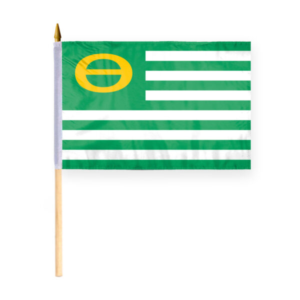 AGAS Green Ecology Peace Environmental Environment Green Movement Recycle Earth Stick Flag