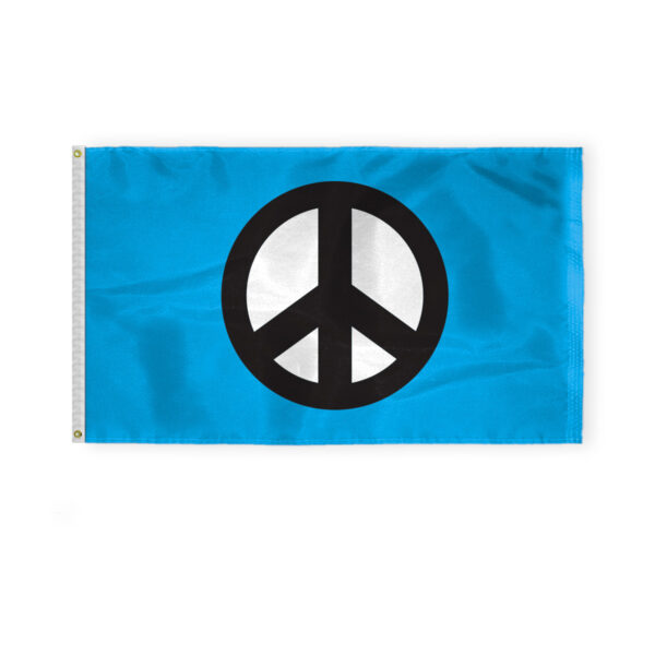 AGAS Peace Symbol Flag (Blue) - 3x5 ft Nylon