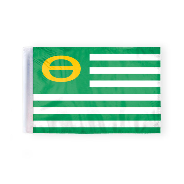 AGAS 6x9 inch Ecology Green Motorcycle Flag- Double Sided- Double Layered