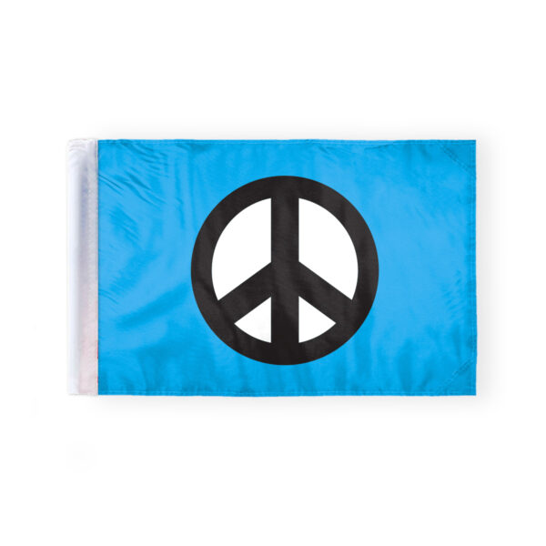 AGAS 6x9 inch Peace Symbol Motorcycle Flag- Double Sided- Double Layered