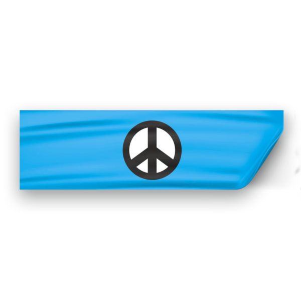 AGAS 3x10 inch Blue and Black Peace Window Decals