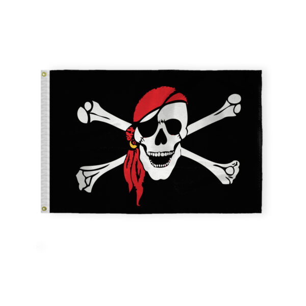 AGAS Pirate Jolly Roger Bandana Flag One Eyed Jack 2' x 3' ft