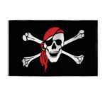 AGAS Large Jolly Roger Bandana 4 x 6 Ft Large, Indoor/Outdoor Heavy Duty200D