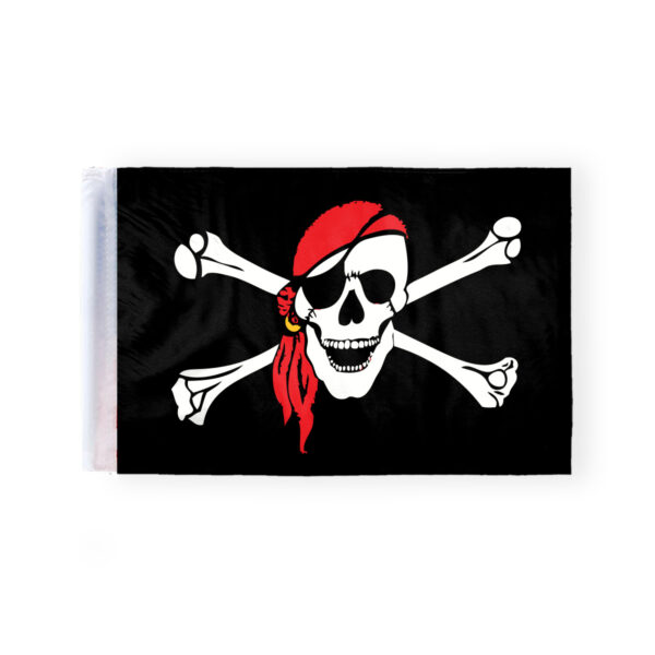 AGAS One Eyed Jack Pirate Motorcycle Flag 6x9 inch