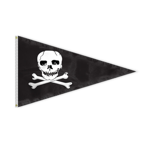 AGAS Jolly Roger Pirates Pennant Flags 3 x 5 Ft - Printed 200D Nylon Stitched Edges