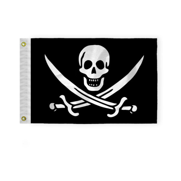AGAS Pirate Jolly Roger Flag 12x18 Inches Calico Jack Pirate Flags for Boat
