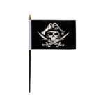 AGAS Pirate Deadmans Chest Stick Flag 4x6 inch