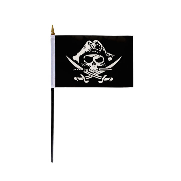 AGAS Pirate Deadmans Chest Stick Flag 4x6 inch