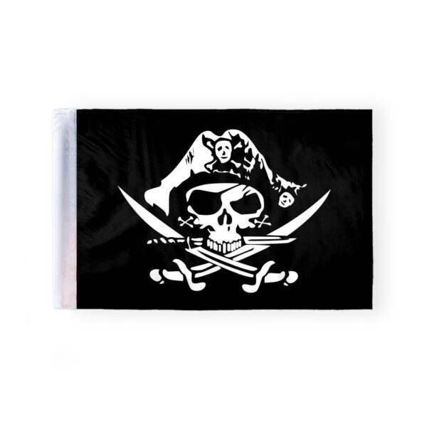 AGAS Deadmans Chest Tricorner Pirate Motorcycle Flag 6x9 inch