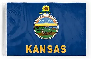 AGAS Kansas State Motorcycle Flag 6x9 inch
