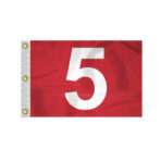 AGAS 14x20 inch Mini Golf Flags with Brass Grommets No 5