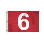 AGAS 14x20 inch Mini Golf Flags with Brass Grommets No 6