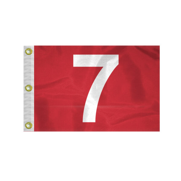 AGAS 14x20 inch Numbered Golf Flag with Brass Grommets No 7
