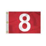 AGAS 14x20 inch Mini Golf Flags with Brass Grommets No 8
