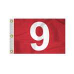 AGAS 14x20 inch Mini Golf Flags with Brass Grommets No 9
