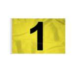 AGAS Numbered Golf Flags - 14 x 20 inch Numbered Flags for Golf Course No 1